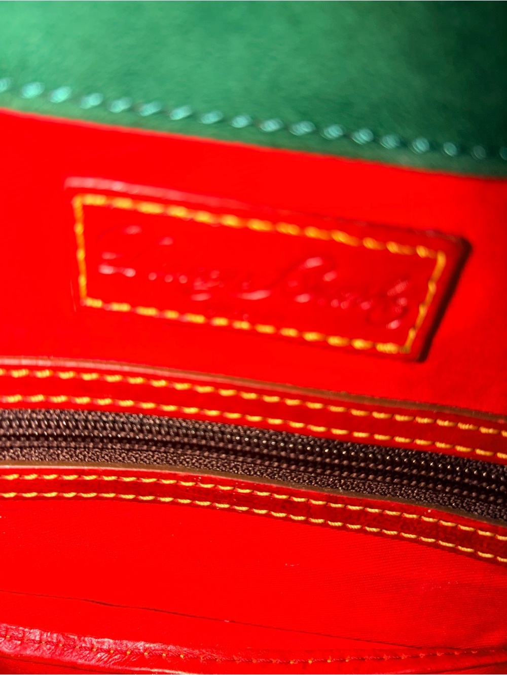 Dooney & Bourke Red Leather Shoulder Satchel with Braided Handle - Picture 4 of 8